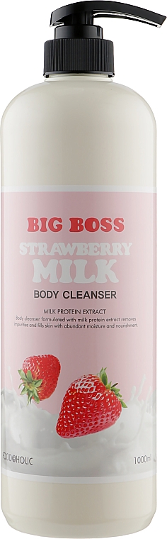Гель для душа - Food A Holic Big Boss Strawberry Milk Body Cleanser — фото N1