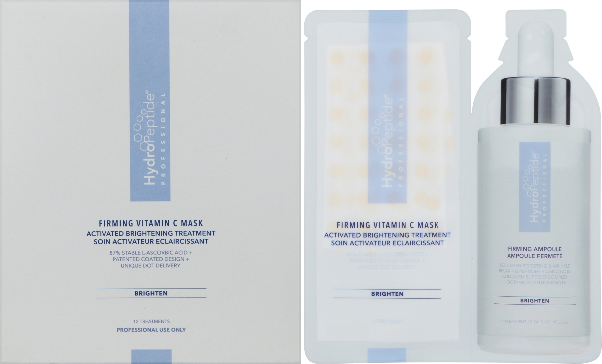 Укрепляющая маска с 87% витамином С - HydroPeptide Firming Vitamin C Mask — фото 12шт