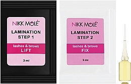 УЦЕНКА Мини-набор для ламинирования бровей и ресниц - Nikk Mole Perfect Lamination System Mini Set (gel/2x3ml + gel/2.5ml) * — фото N2