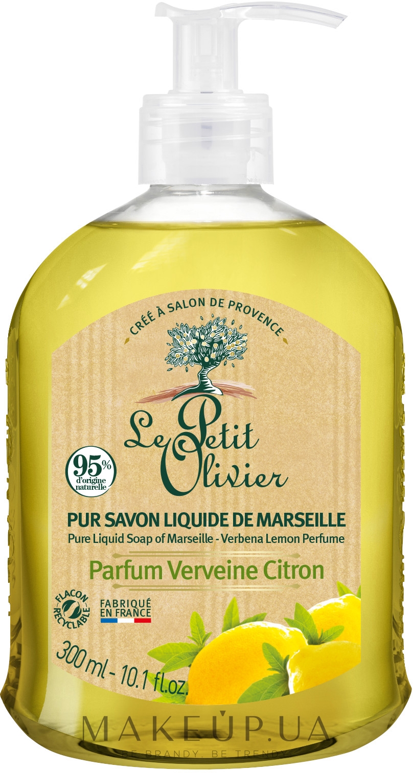 Мило рідке з ароматом лимона і вербени - Le Petit Olivier Vegetal Oils Soap — фото 300ml