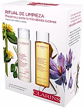 Парфумерія, косметика Набір - Clarins Cleansing Ritual Set (cl/milk/200ml + f/lot/200ml)