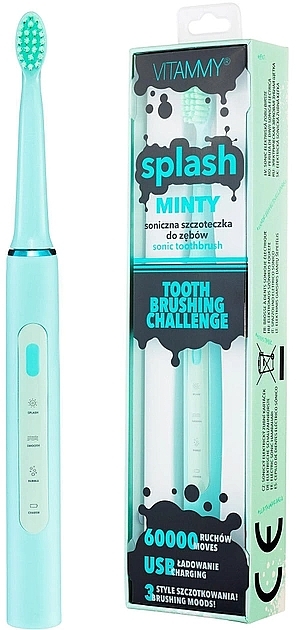 Електрична зубна щітка "Splash Minty" - Vitammy — фото N1