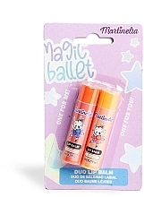 Набор бальзамов для губ "Клубника и апельсин" - Martinelia Magic Ballet Duo Lip Balm  — фото N1