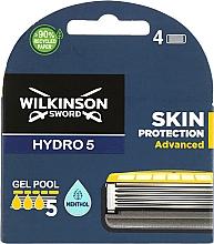 Набір змінних лез "Hydro 5", 4 шт. - Wilkinson Sword Hydro 5 Skin Protection Advanced — фото N1