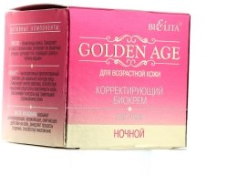 Парфумерія, косметика Коригуючий біокрем для обличчя нічний - Bielita Golden Age Cream