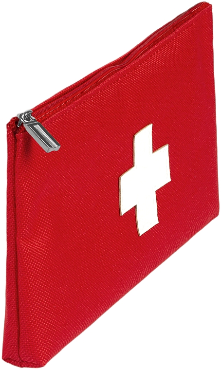 Аптечка тканинна міська, червона 19x10x2 см "First Aid Kit" - MAKEUP First Aid Kit Bag S — фото N2