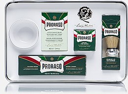 Духи, Парфюмерия, косметика УЦЕНКА Набор - Proraso Classic Full Shaving Metal Box (cr/100ml + sh/cr/150ml + ash/cr/100ml + brush + glass) *