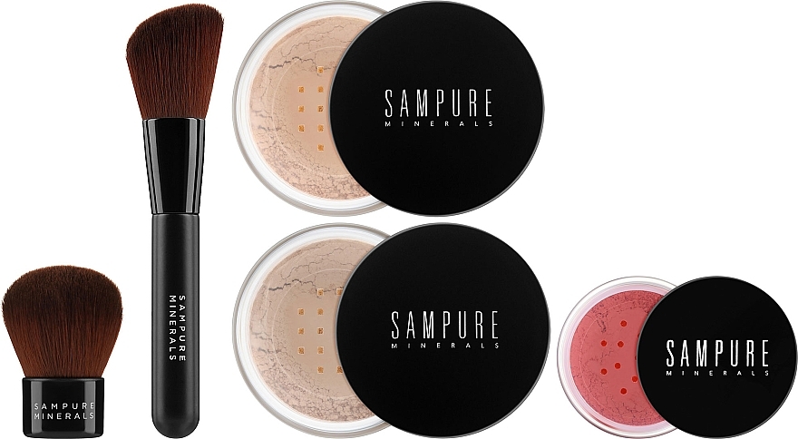 Набор, 5 продуктов - Sampure Minerals Picture Perfect Makeup Set Tan — фото N1