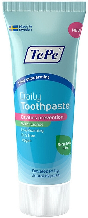 Зубна паста із фтором - TePe Daily Toothpaste — фото N1