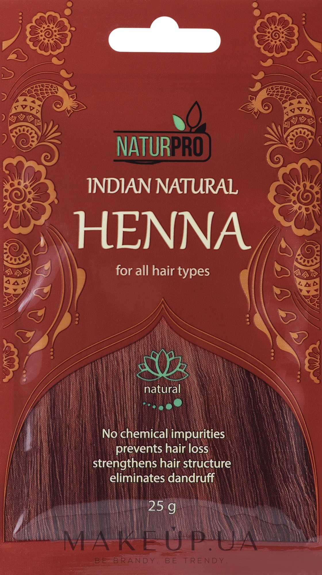Хна для волос индийская натуральная - NaturPro — фото 25g