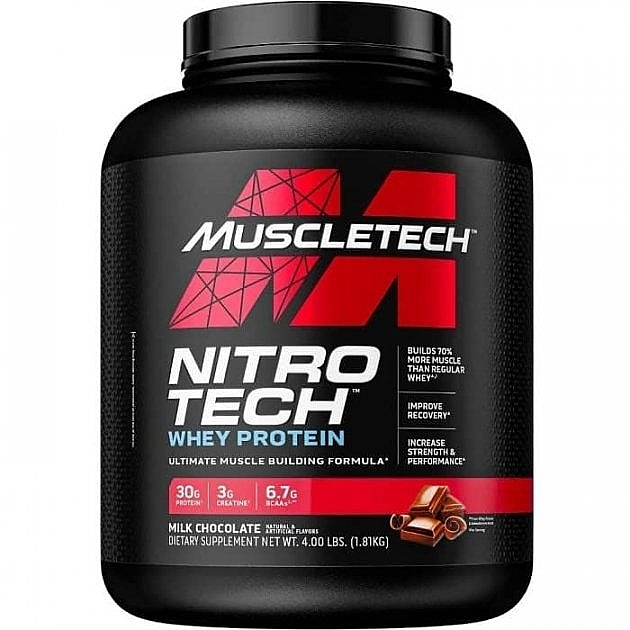 Протеин сывороточный "Молочный шоколад" - Muscletech Nitro Tech Milk Chocolate — фото N1