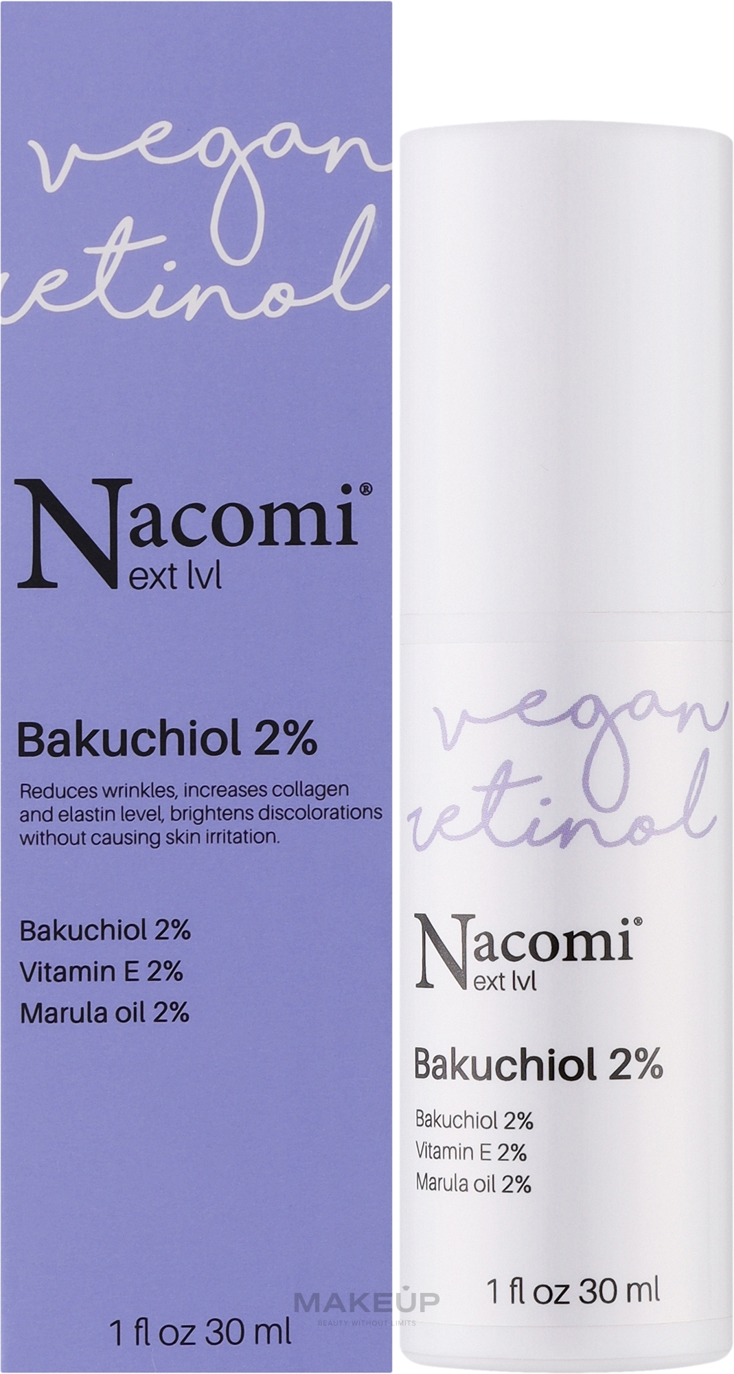 Сироватка для обличчя з 2% бакучіола - Nacomi Next Level Bakuchiol 2% — фото 30ml