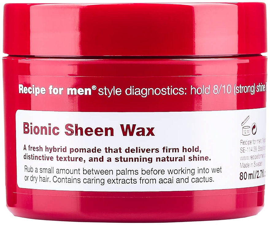 Віск для сяяння волосся - Recipe for Men Bionic Sheen Wax — фото N1