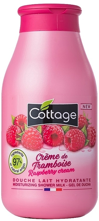 Молочко для душа "Малиновый крем" - Cottage Raspberry Cream Moisturizing Shower Milk — фото N1