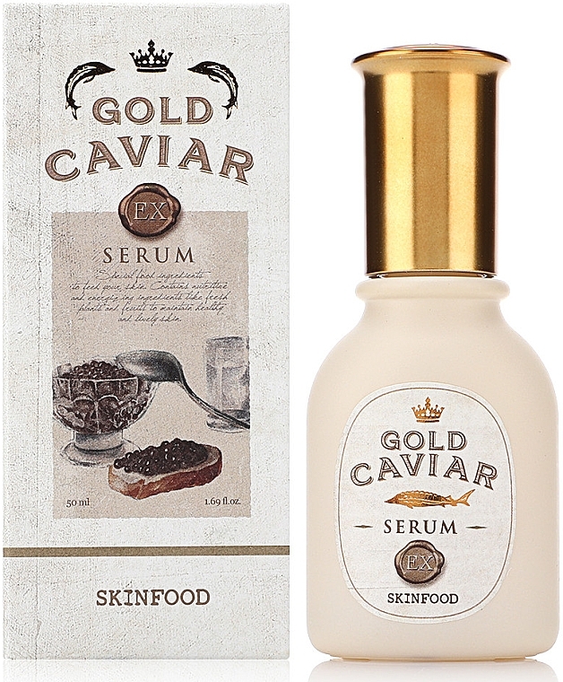 Сироватка для обличчя - Skinfood Gold Caviar Ex Serum — фото N2