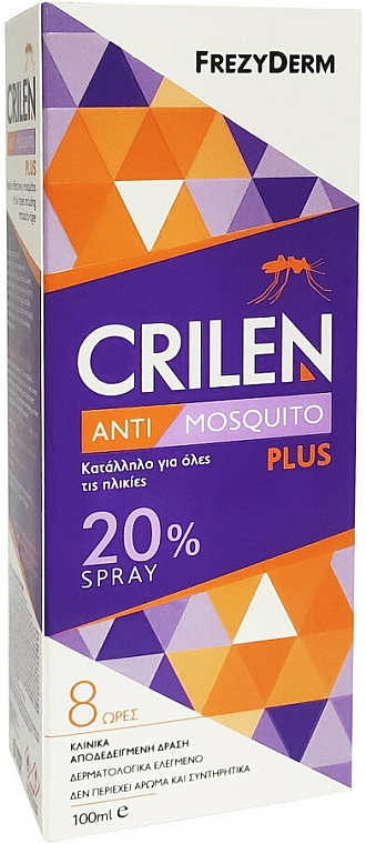 Эмульсия-спрей для защиты от комаров - Frezyderm Crilen Anti Mosquito Plus 20% Spray — фото N2