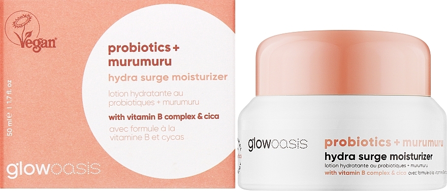 Увлажняющий крем для лица - Glowoasis Probiotics + Murumuru Hydra Surge Moisturizer — фото N2