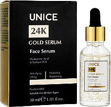 Золота сироватка для обличчя - Unice 24K Gold Serum — фото N2