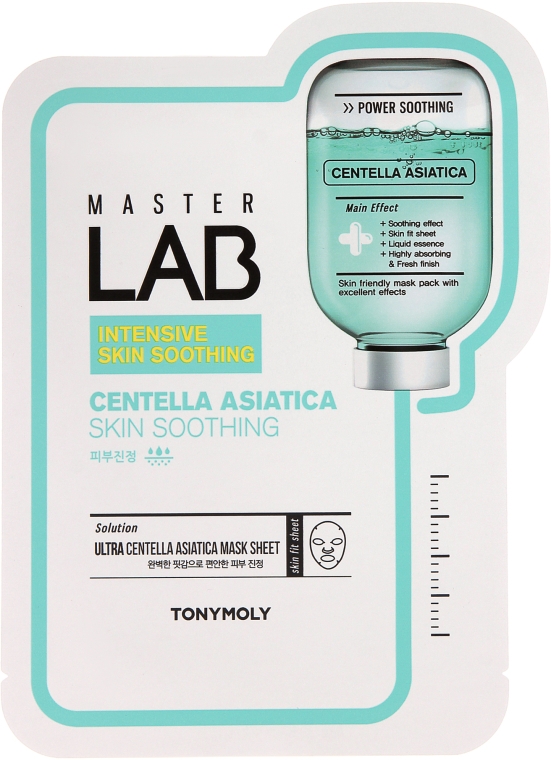 Тканинна омолоджувальна маска з плацентою  - Tony Moly Master Lab Centella Asiatica Mask