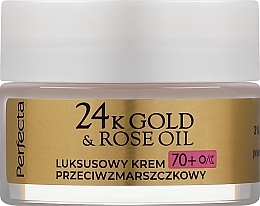 Крем для обличчя від зморщок - Perfecta 24k Gold & Rose Oil Anti-Wrincle Cream 70+ — фото N2