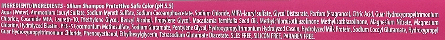 Шампунь для збереження кольору фарбованого волосся з молочним протеїном і олією макадамії - Silium Safe Color Shampoo — фото N3