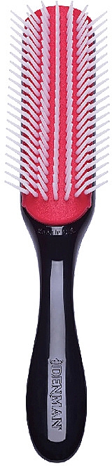 Щітка для волосся D3, чорна з рожевим - Denman Medium 7 Row Styling Brush — фото N1