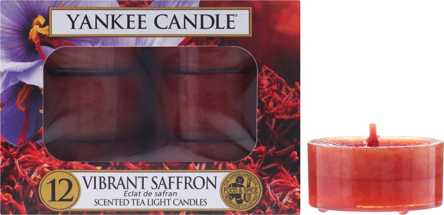 Чайні свічки - Yankee Candle Scented Tea Light Vibrant Saffron — фото N1