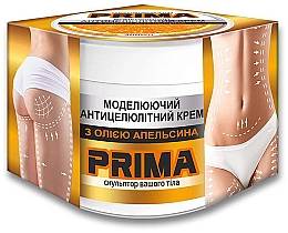 Крем моделирующий антицеллюлитный с маслом апельсина "Прима" - Красота и Здоровье — фото N1
