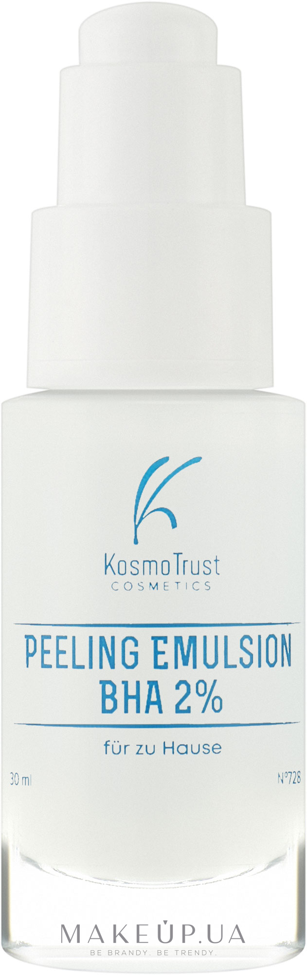 Пилинг с салициловой кислотой - KosmoTrust Cosmetics Peeling Emulsion BHA 2%  — фото 30ml