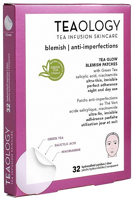 Патчі для усунення недосконалостей шкіри - Teaology Tea Glow Blemish Patches — фото N1