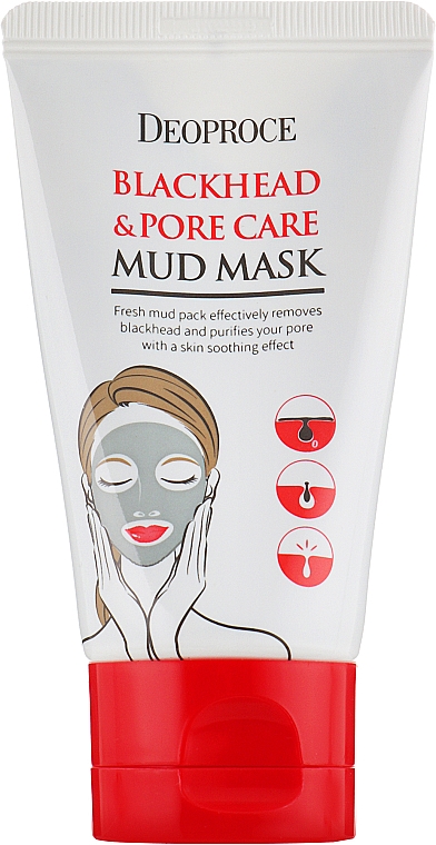 Очищающая детокс-маска для лица - Deoproce Blackhead & Pore Care Mud Mask