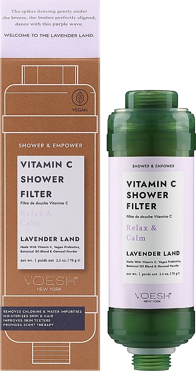 Фильтр для душа "Лаванда" - Voesh Vitamin C Shower Filter Lavender Land — фото N2