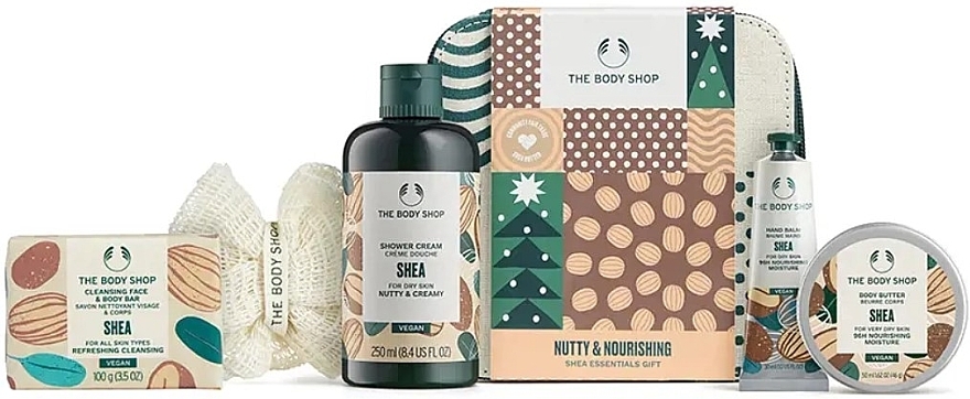 Набір, 6 продуктів - The Body Shop Nutty & Nourishing Shea Essentials Gift — фото N1