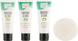 Набор - Scottish Fine Soaps Coconut & Lime (sh/gel/75ml + b/oil/75ml + h/cr/75ml + soap/40g) — фото N2