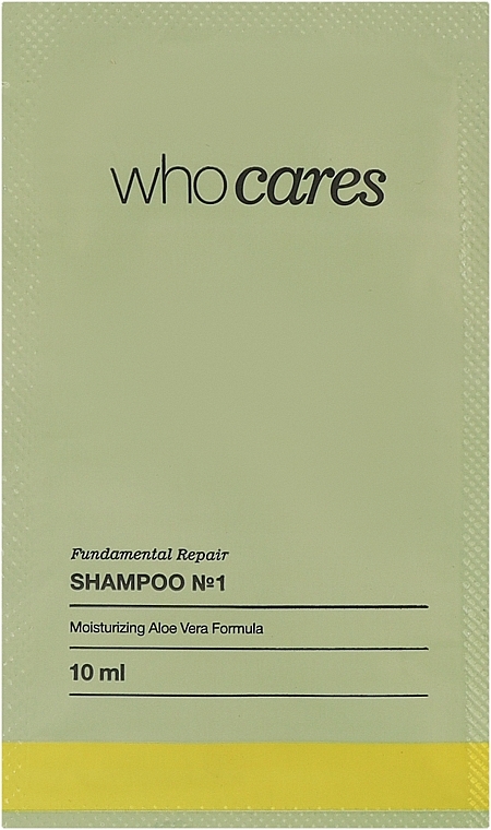 Шампунь живильний для сухого та пошкодженого волосся - Who Cares Fundamental Repair Shampoo №1 (пробник) — фото N1