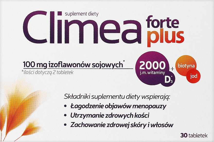 Диетическая добавка для женщин в климактерическом периоде - Aflofarm Climea Forte Plus — фото N1