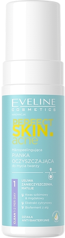 Очищающая пенка для лица с микропилингом - Eveline Cosmetics Perfect Skin.acne Face Foam