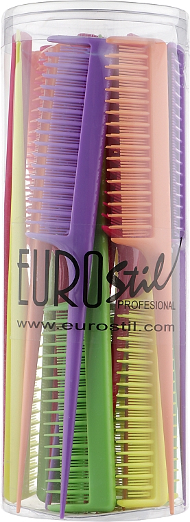 УЦЕНКА Набор расчесок, 04350, 24 шт. - Eurostil Bote 24 Double Brushes * — фото N1