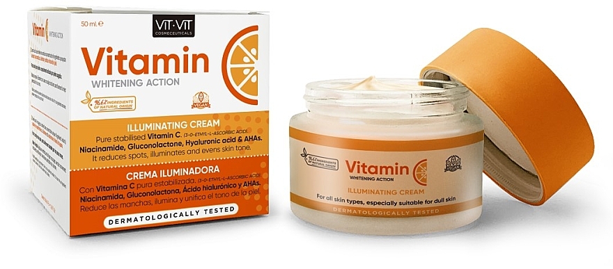 Освітлювальний крем для обличчя - Diet Esthetic Vitamin C Brightening Face Cream — фото N1