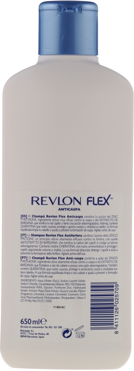 Шампунь проти лупи - Revlon Flex Keratin Anti-Dandruff Shampoo — фото N4