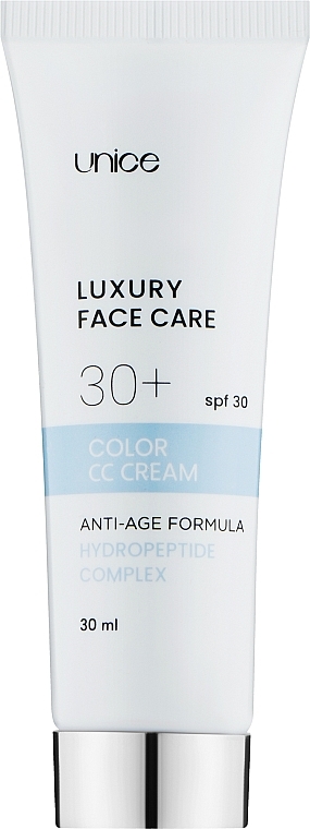 СС-крем для обличчя - Unice Luxury Face Care Hydropeptide Color CC Cream SPF30 — фото N1