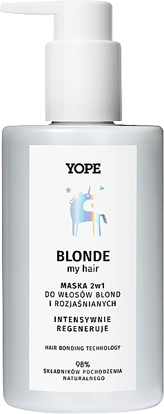 Кондиціонер-маска 2 в 1 для світлого та освітленого волосся  - Yope Blonde — фото N1