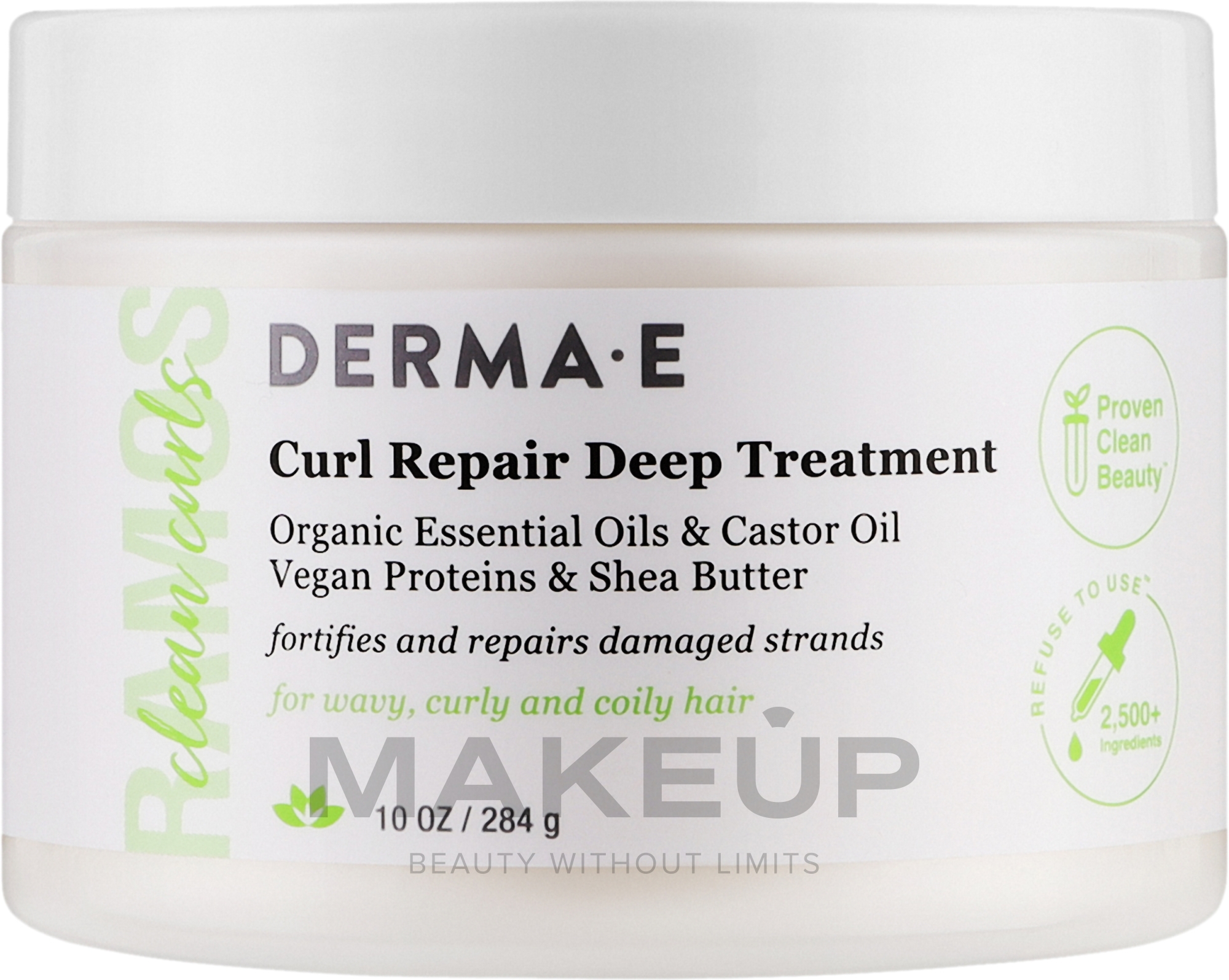 Кондиціонувальний засіб для всіх типів виткого волосся - Derma E Curl Repair Deep Treatment — фото 284g