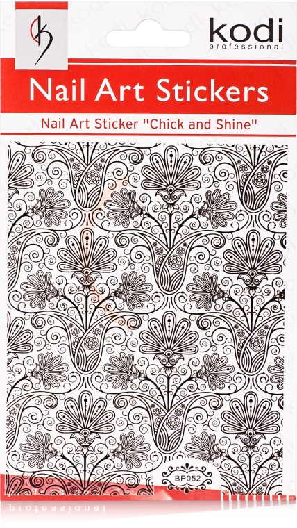 Наклейка для дизайна ногтей - Kodi Professional Nail Art Stickers BP052 — фото N1