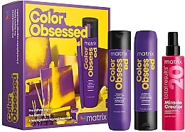 Парфумерія, косметика Набір - Matrix Total Results Color Obsessed Antioxidant (shmp/300ml + h/cond/300ml + h/spr/190ml)