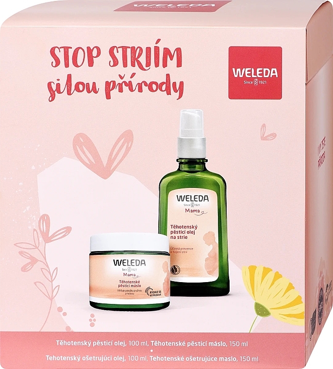 Набір - Weleda Mama Anti Stretch Marks Set (b/butter/150ml + b/oil/100) — фото N1