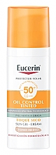 Парфумерія, косметика Сонцезахисний гель-крем - Eucerin Gel Cream Oil Control Colour Medium Spf50+