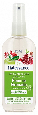 Органічний лосьйон для волосся - Natessance Organic Hair Detangling Lotion Apple Pomegranate — фото N1