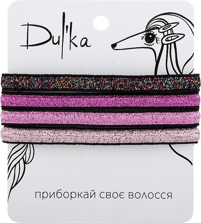 Набір різнобарвних гумок для волосся UH717756, 4 шт - Dulka — фото N1