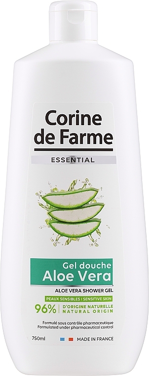 Гель для душу "Алое Вера" - Corine De Farm Essential Aloe Vera Shower Gel — фото N1